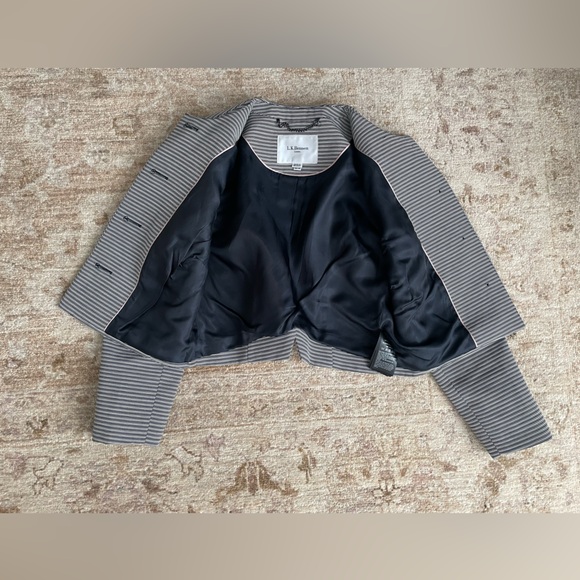 L.K. Bennett Cropped Striped Blazer size 4 - Picture 7 of 8